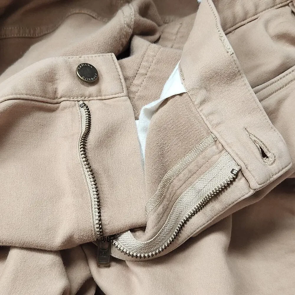 Banana Republic Slim Traveler Jeans Mens 38x32 Beige Slim Straight Stretch Denim